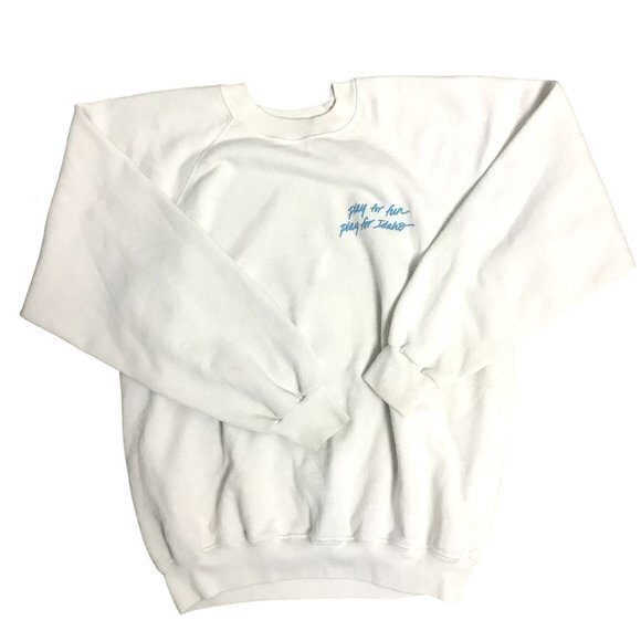 VTG Hanes Idaho Lottery Men's XL White Sweatshirt Made In USA - Picture 2 of 9
